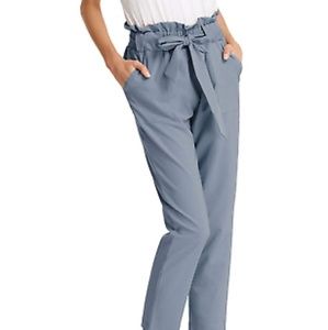 Blue bow tie pencil pants